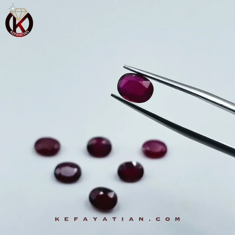 یاقوت سرخ بیضی تراش Facet کد 26