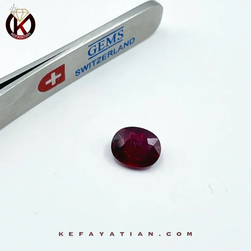 یاقوت سرخ بیضی تراش Facet کد 26