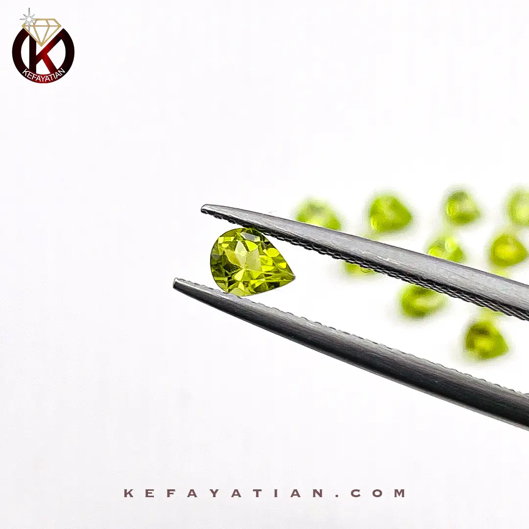 زبرجد تراش اشک faceted کد 52