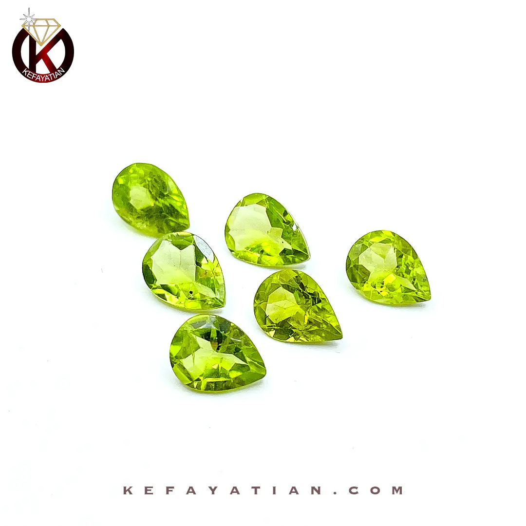 زبرجد تراش faceted pear کد 23