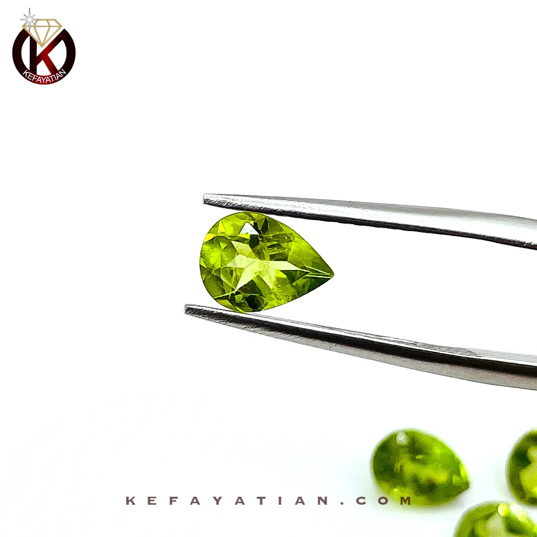 زبرجد تراش اشک faceted کد 53