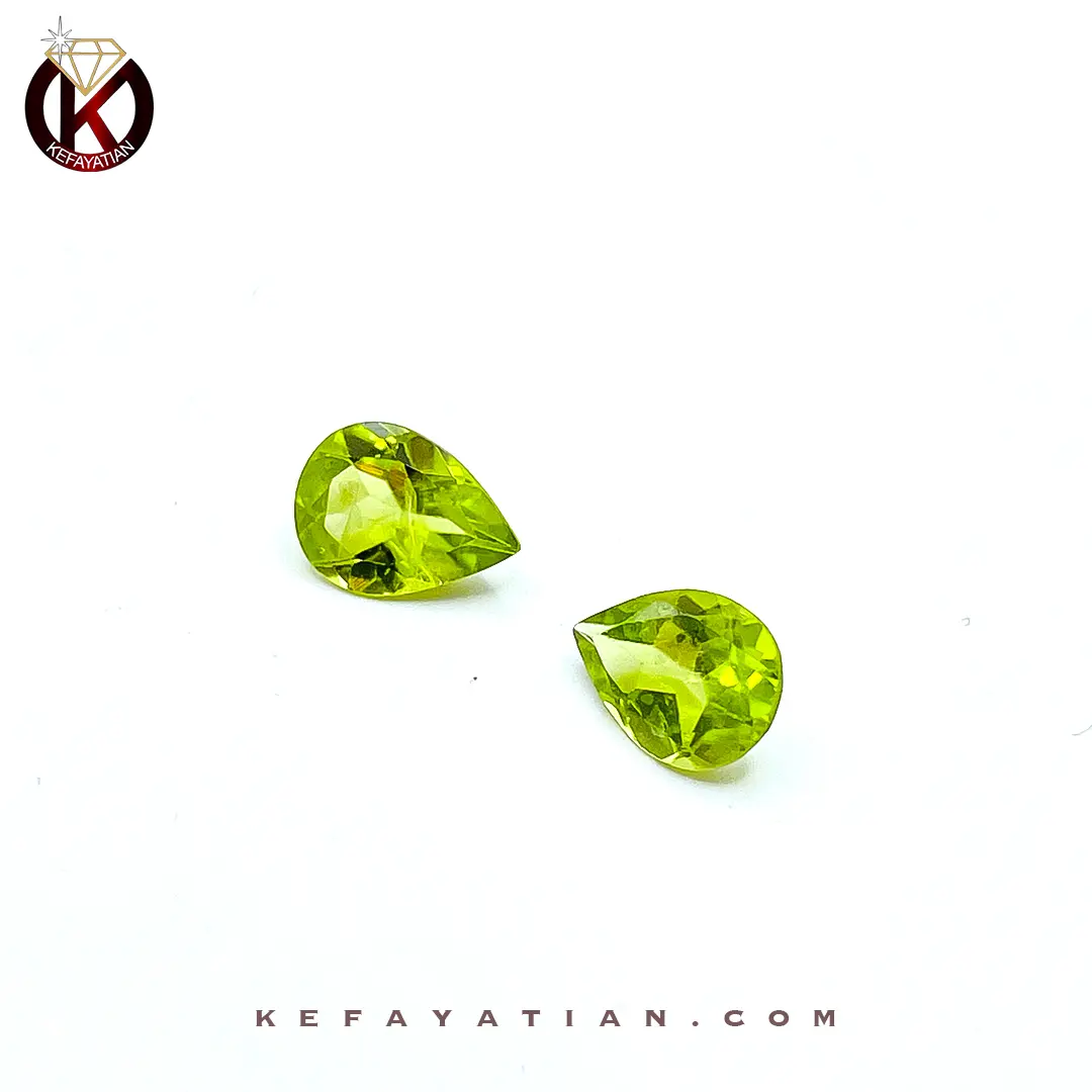 زبرجد تراش اشک faceted کد 53