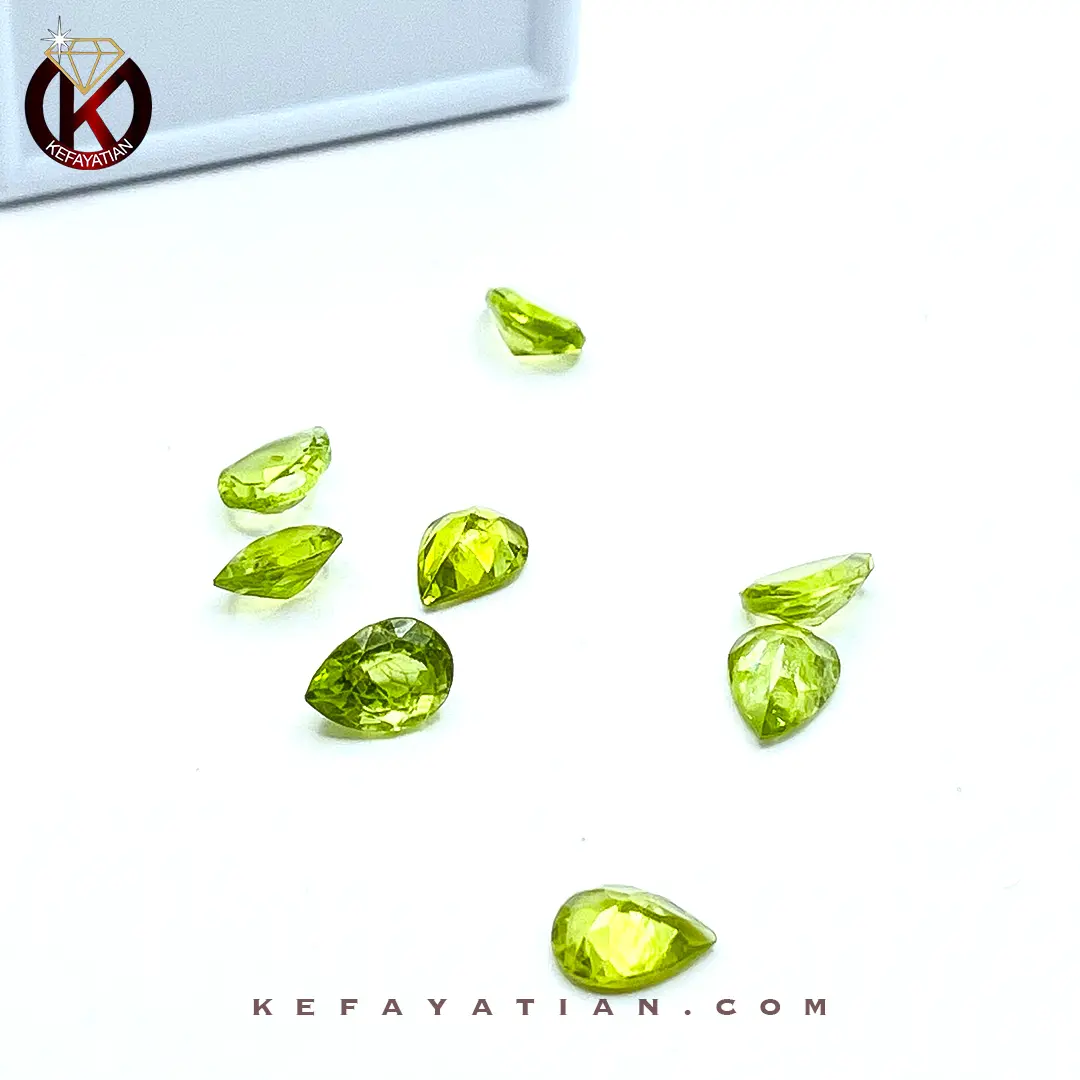 زبرجد تراش اشک faceted کد 53