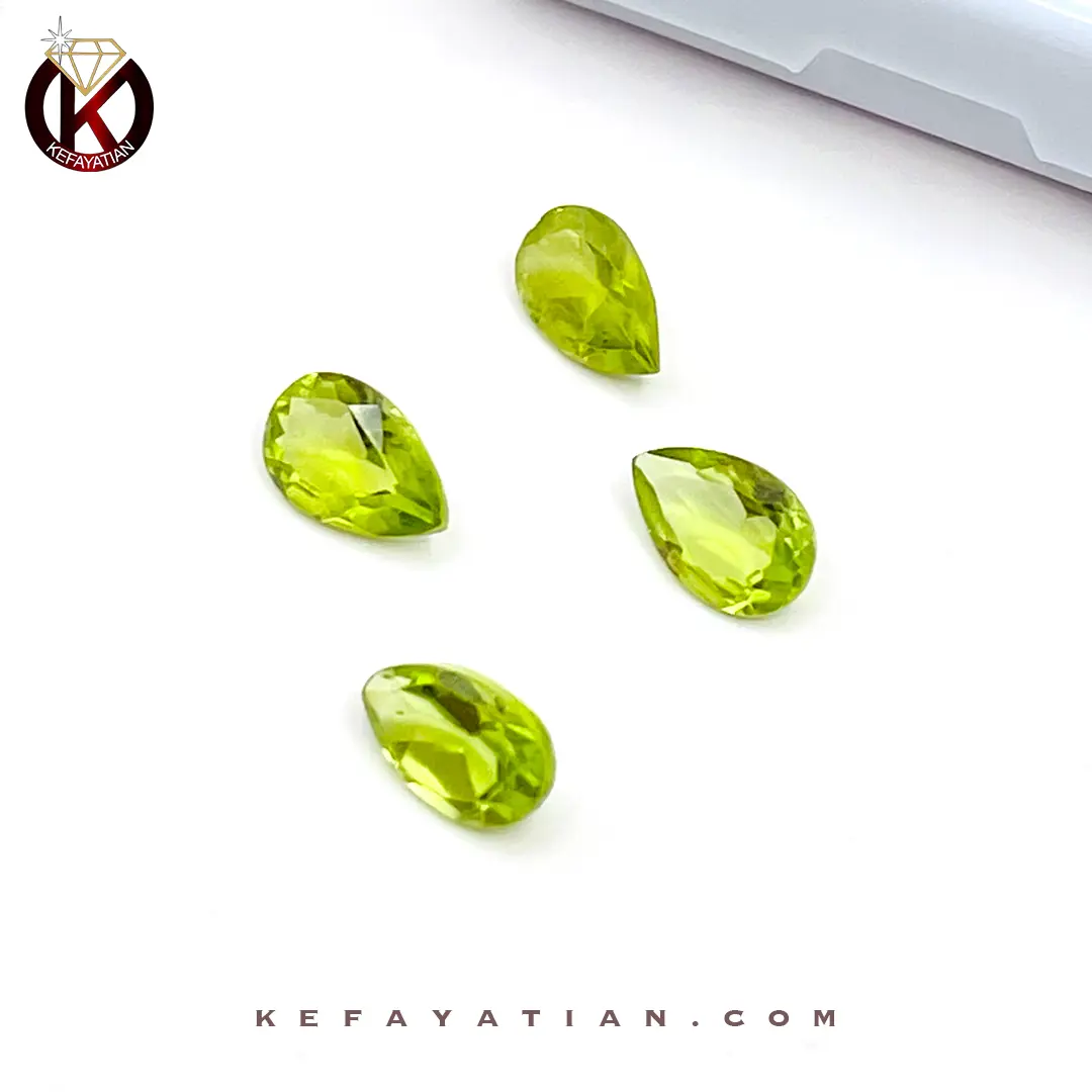 زبرجد تراش faceted pear کد 36