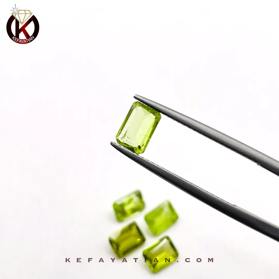زبرجد تراش faceted step cut کد 54