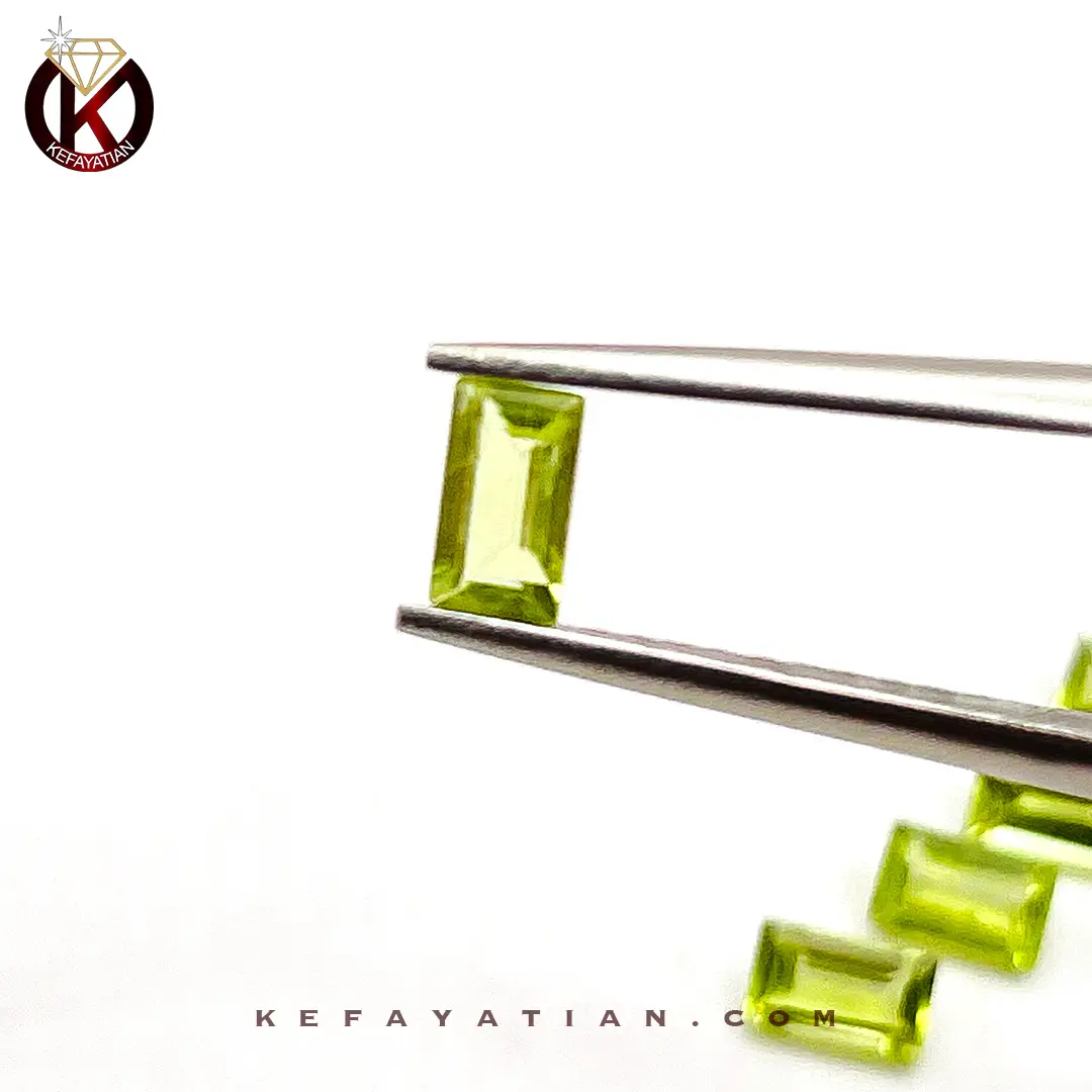زبرجد تراش faceted step cut کد 57