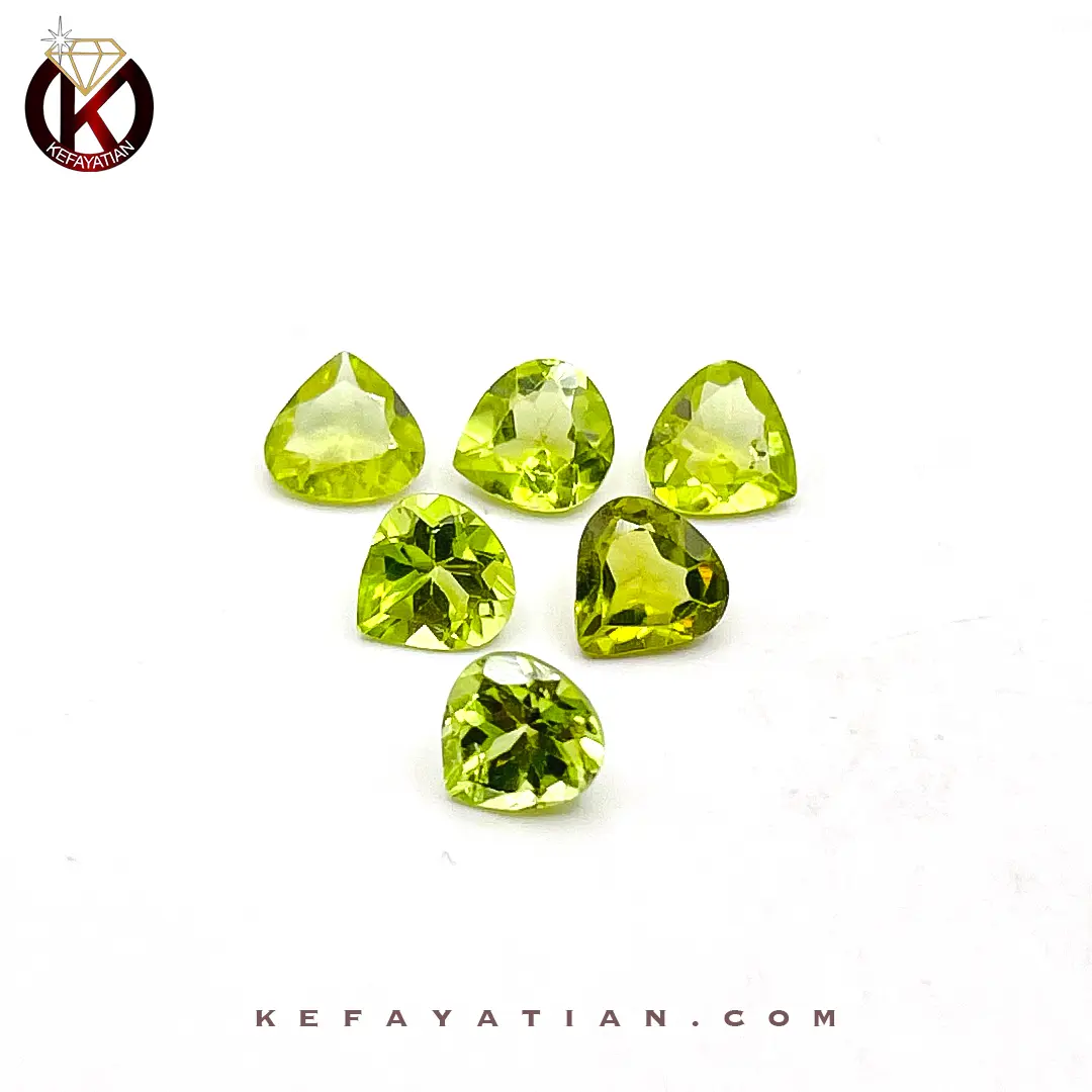 زبرجد تراش faceted pear کد 60