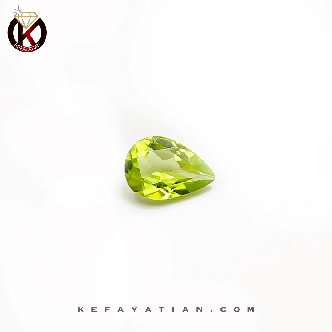 زبرجد تراش pear faceted کد 40
