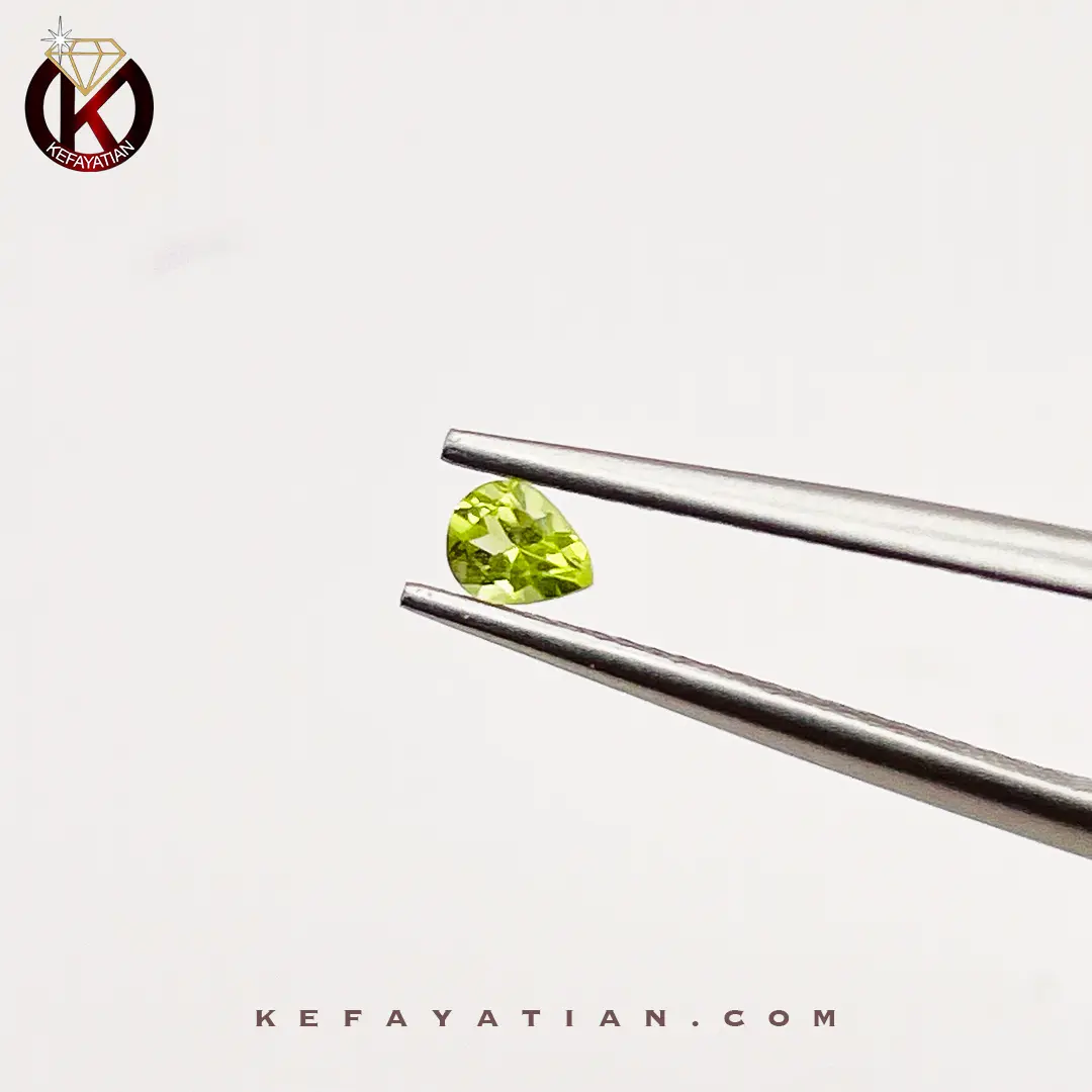 زبرجد تراش pear faceted کد 55