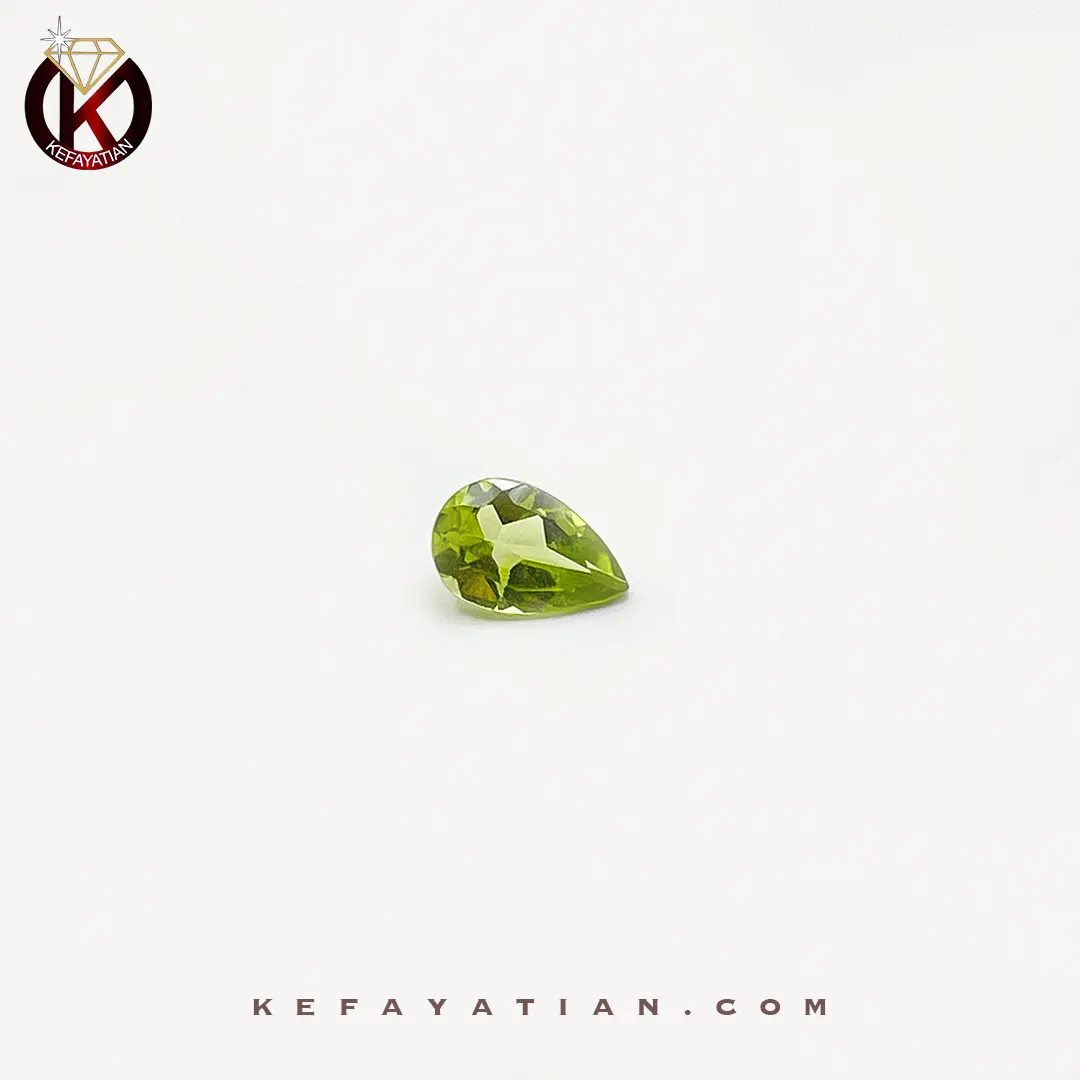زبرجد تراش pear faceted کد 61