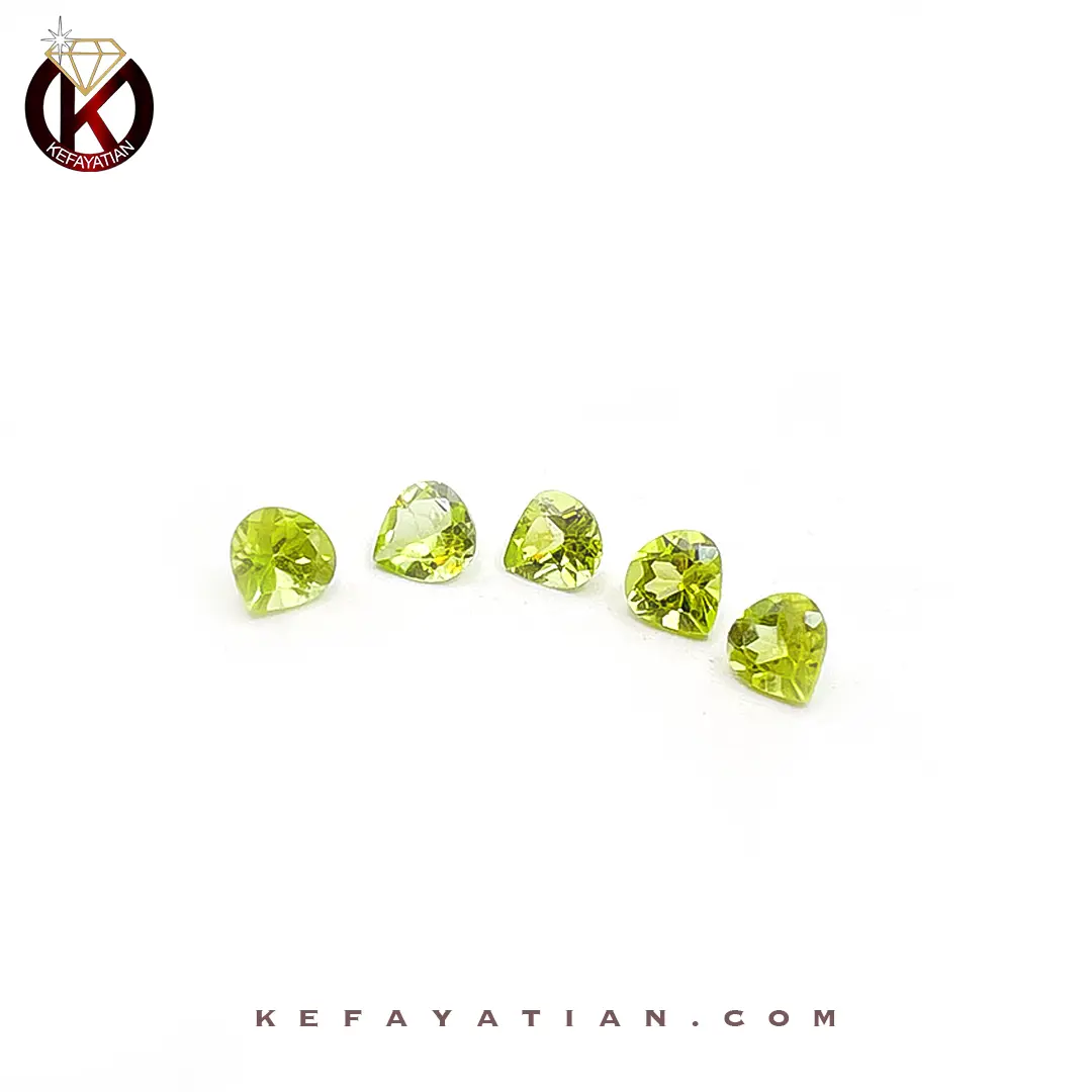 زبرجد تراش pear faceted کد 62