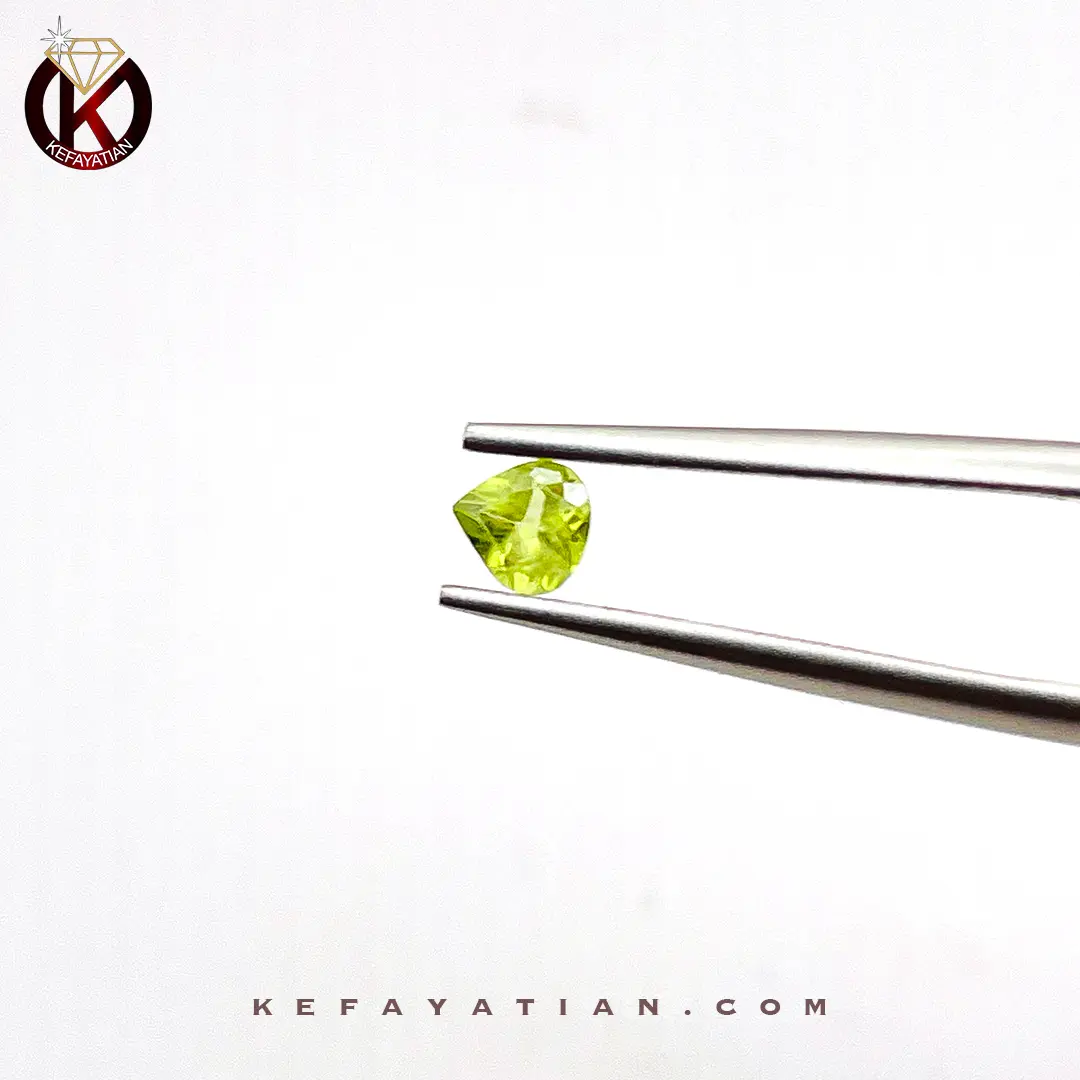 زبرجد تراش pear faceted کد 62