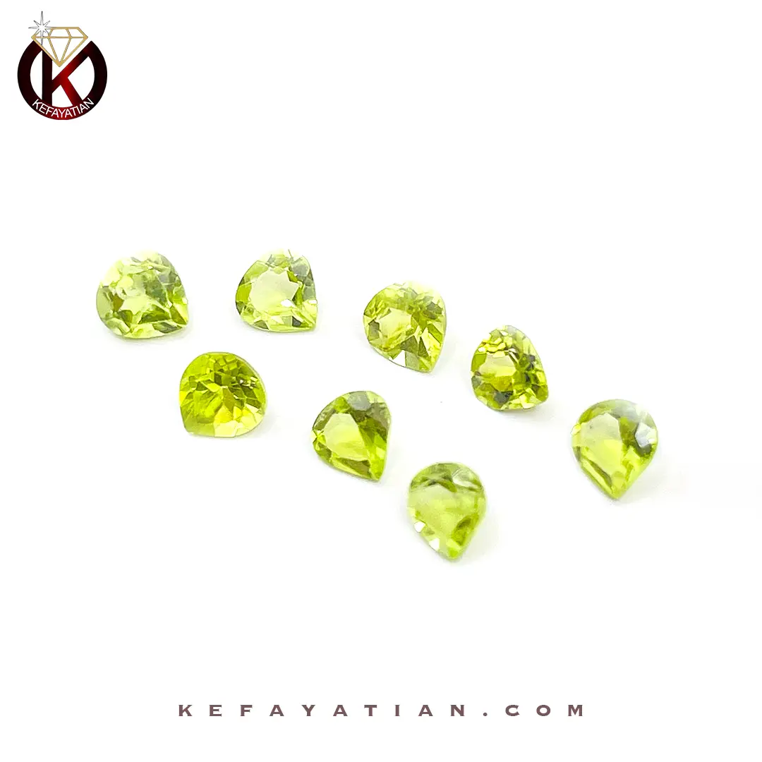 زبرجد تراش pear faceted کد 63
