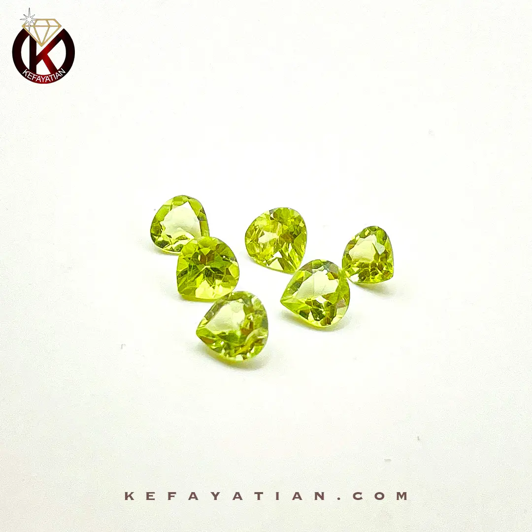 زبرجد تراش pear faceted کد 63