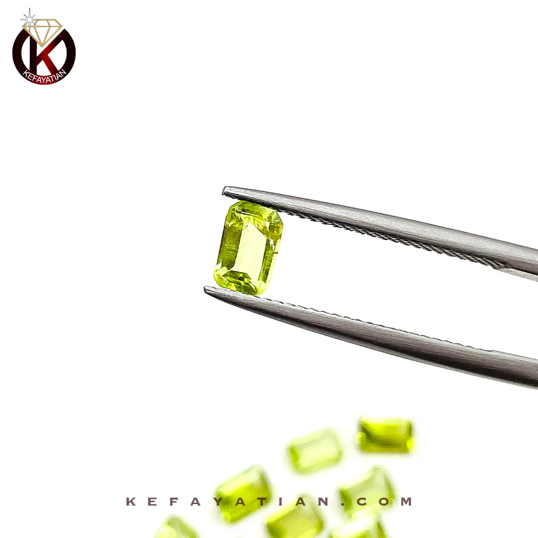 زبرجد تراش مستطیل faceted کد 18