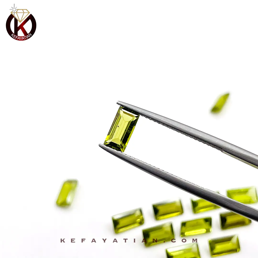 زبرجد تراش مستطیل faceted کد 50