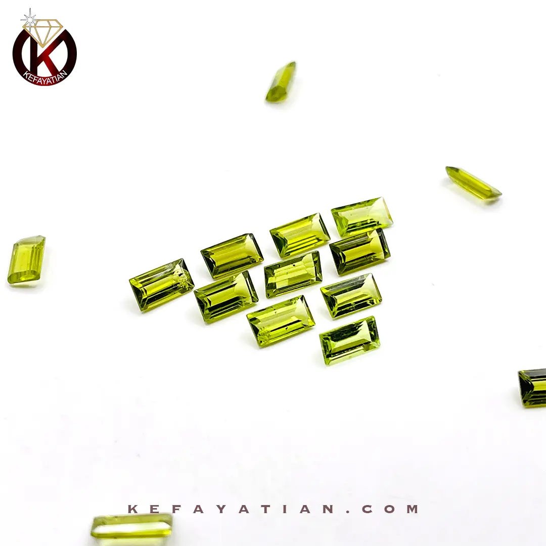 زبرجد تراش مستطیل faceted کد 50