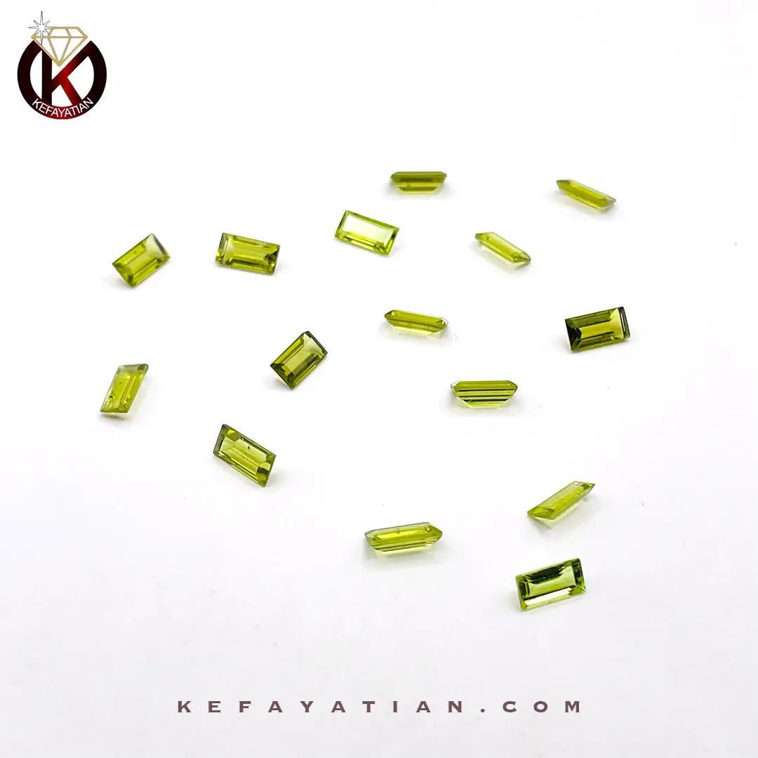 زبرجد تراش مستطیل faceted کد 50