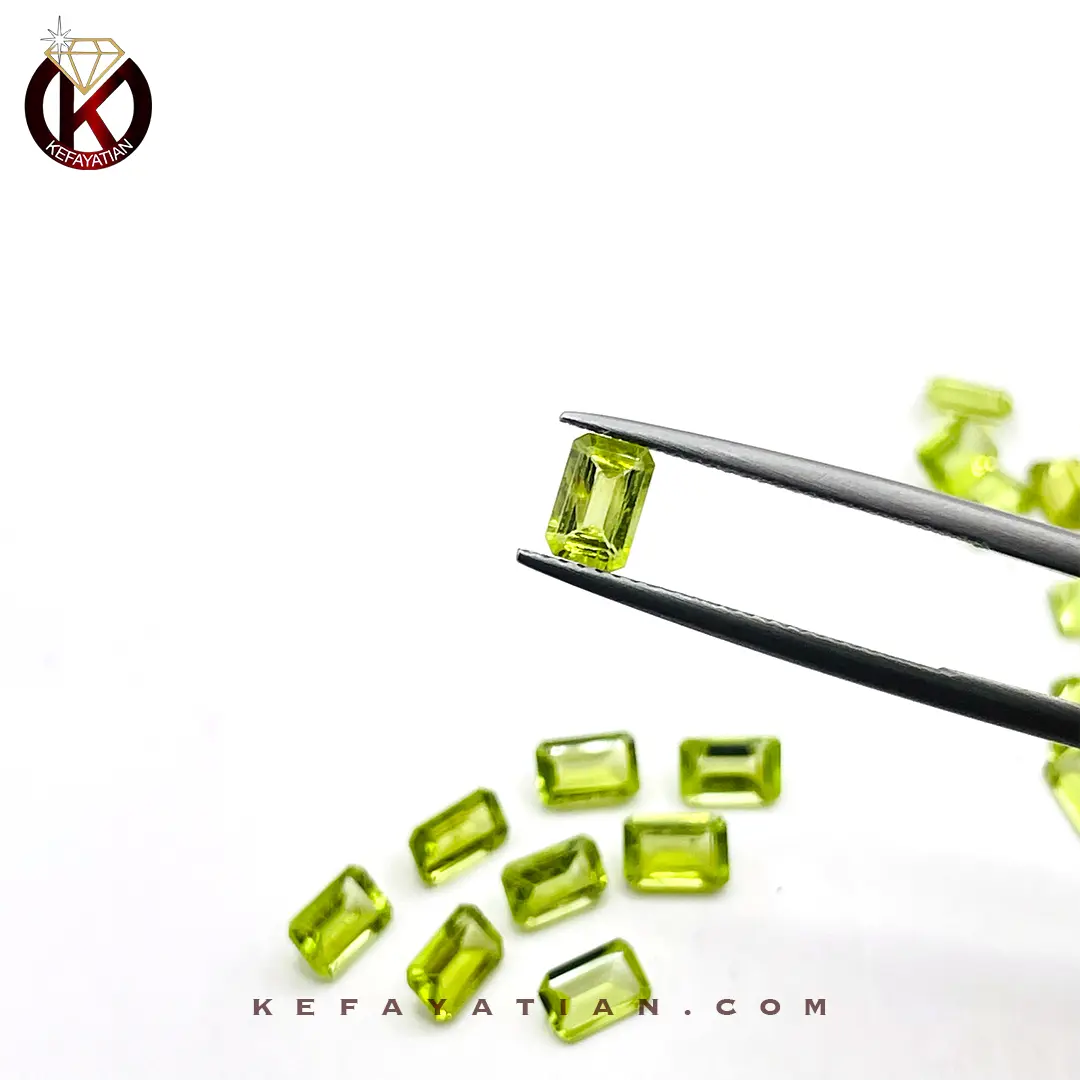 زبرجد تراش مستطیل faceted کد 51